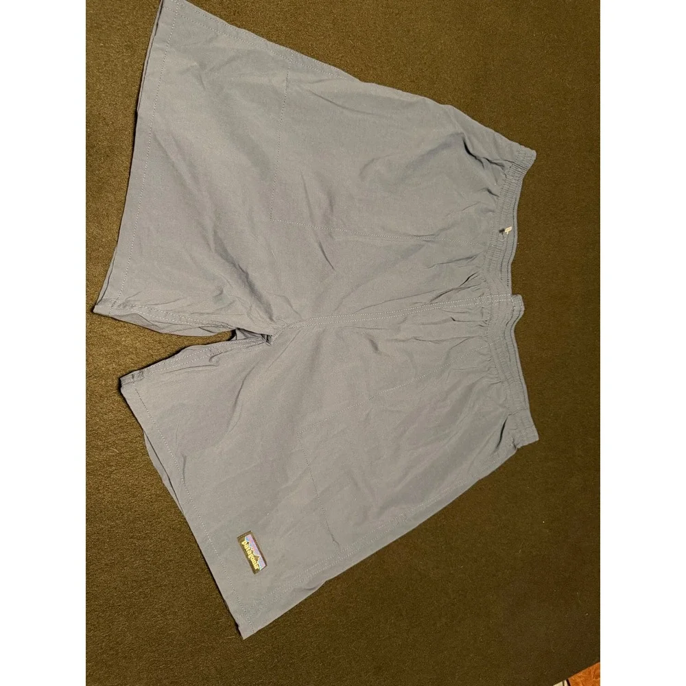Patagonia Baggies Shorts Mens XL Blue Grey NetPlus Recycled Nylon Swim Trunks